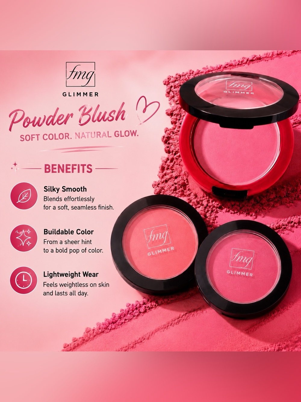 Big Avon Powder Blush ⭐️ (1) ⭐️n Pink Shades Bushes 💋